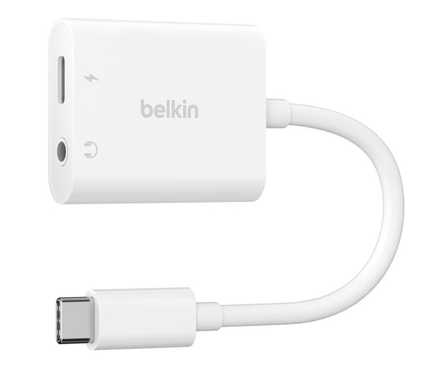 Belkin ROCKSTAR 3.5mm Audio + USB-C Charge Adapter - 1330447 - zdjęcie